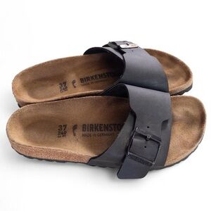 Birkenstock Black Slide Sandals Size 37 EU Comfort Casual